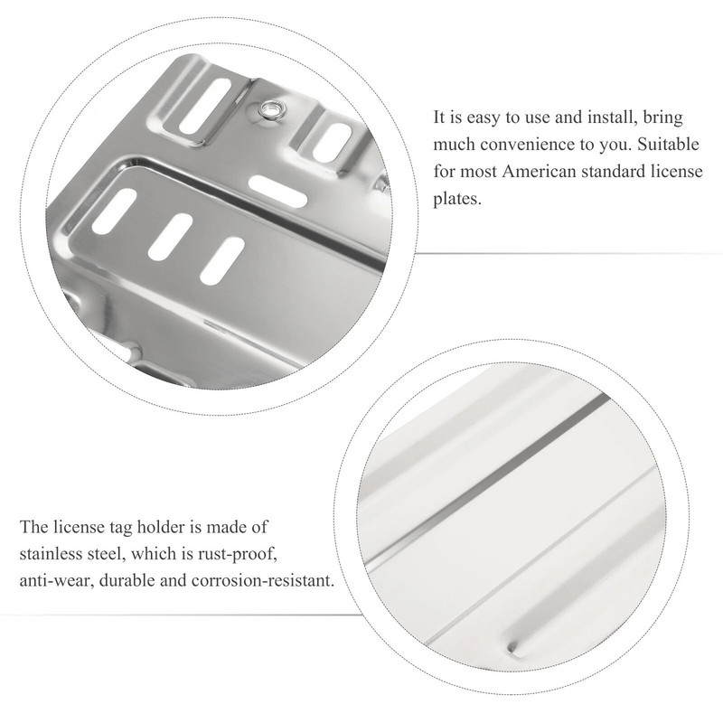 Στήριγμα μπροστινής κάμερας Βάση πινακίδας κυκλοφορίας Universal πρώην κιτ βάσης άδειας αυτοκινήτου από ανοξείδωτο χάλυβα