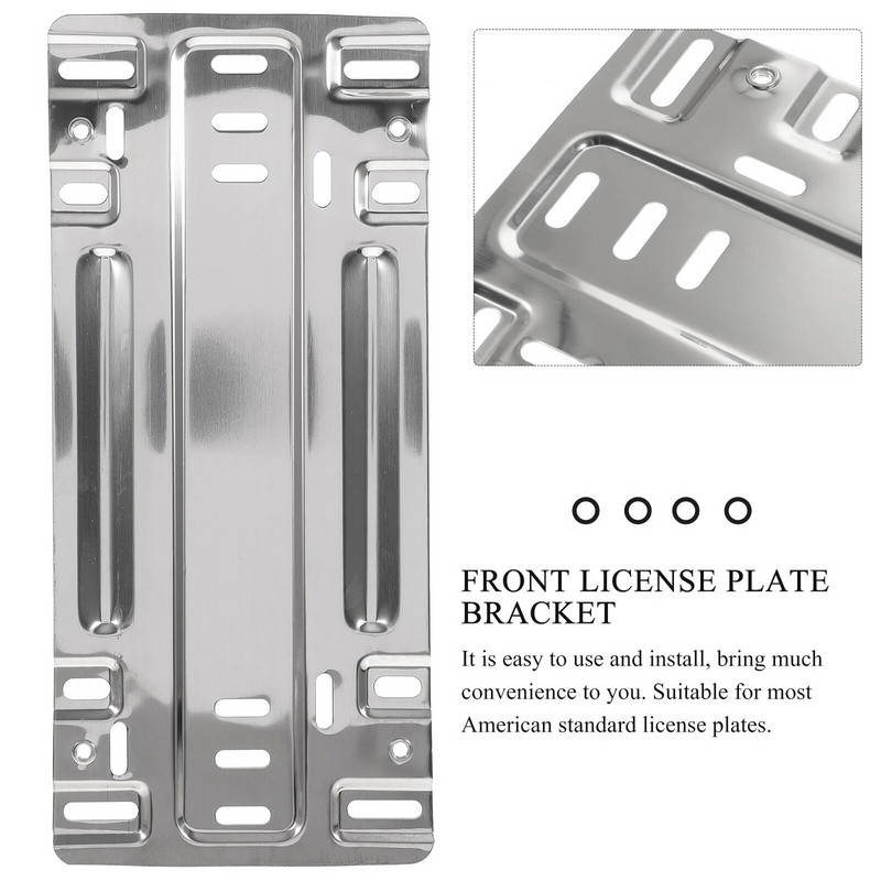 Στήριγμα μπροστινής κάμερας Βάση πινακίδας κυκλοφορίας Universal πρώην κιτ βάσης άδειας αυτοκινήτου από ανοξείδωτο χάλυβα
