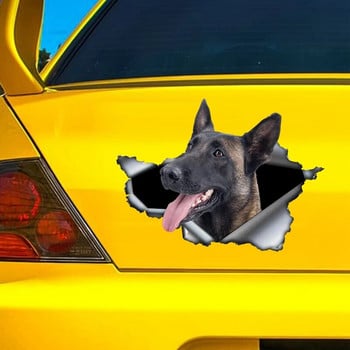 Αυτοκόλλητο αυτοκινήτου Belgian Shepherd Pet Dog Ζώο αδιάβροχο βινύλιο Decal Αξεσουάρ αυτοκινήτου Διακόσμηση
