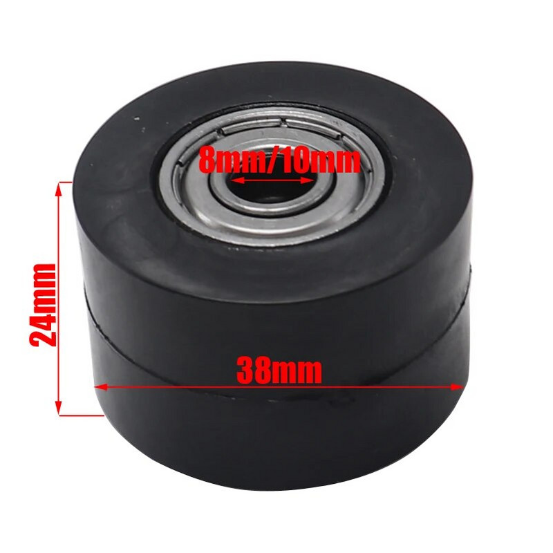 Motociklo motociklo 8 mm arba 10 mm grandinės ritinėlio įtempiklio skriemulio rato kreiptuvas, skirtas XR CR CRF 125 250 450 Pit Pro Dirt Bike Motocross