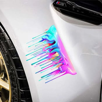 Αστεία λεκέδες χρώματος Αυτοκόλλητα αυτοκινήτου Σώμα αυτοκινήτου Εξατομικευμένο διακοσμητικό παράθυρο Rainbow Doodle Αυτοκόλλητα Διακοσμητικά αξεσουάρ αυτοκινήτου
