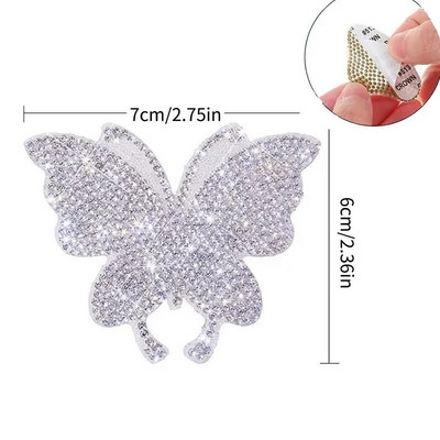 Blingi läikiv kivist liblikas autokleebis, kristallist autokleebis põrkeraua aken Sülearvuti sisekujundus välimine isetegemise tarvikud