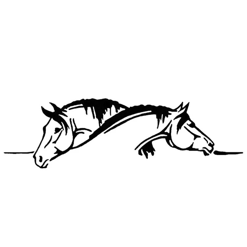 Autokleebis Ilus hobune autokleebis Stiilkleebis Dekoratsioon Peegeldav vinüülist autokleebis, Mootorratta kleebise kriimustustega kate