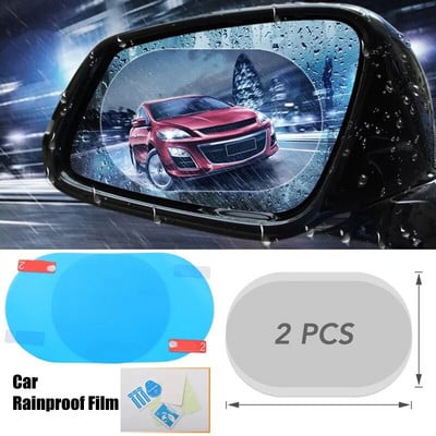 2 Pcs Car Rainproof Film Car Rearview Mirror Protective Rain Proof Anti Fog Waterproof Film Membrane Car Sticker Car Accessories