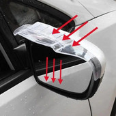 2TK auto tahavaate peegel vihmakulmude visiir auto tagavaate külgmine lumesirm päikesekaitse auto peegli tarvikud õhu kuivatamise stiil