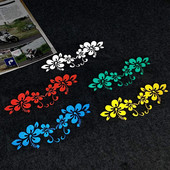 JDM Hawaiian Hibiscus Flower Reflective Αυτοκόλλητο Αυτοκόλλητο Διακόσμηση μοτοσικλέτας σκούτερ αμαξώματος αυτοκινήτου Αξεσουάρ αυτοκόλλητων προφυλακτήρα παρμπρίζ αυτοκινήτου