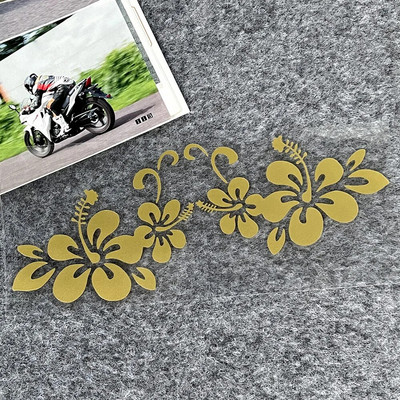 JDM Hawaiian Hibiscus Flower Reflective Αυτοκόλλητο Αυτοκόλλητο Διακόσμηση μοτοσικλέτας σκούτερ αμαξώματος αυτοκινήτου Αξεσουάρ αυτοκόλλητων προφυλακτήρα παρμπρίζ αυτοκινήτου