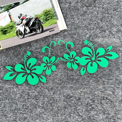 JDM Hawaiian Hibiscus Flower Reflective Αυτοκόλλητο Αυτοκόλλητο Διακόσμηση μοτοσικλέτας σκούτερ αμαξώματος αυτοκινήτου Αξεσουάρ αυτοκόλλητων προφυλακτήρα παρμπρίζ αυτοκινήτου