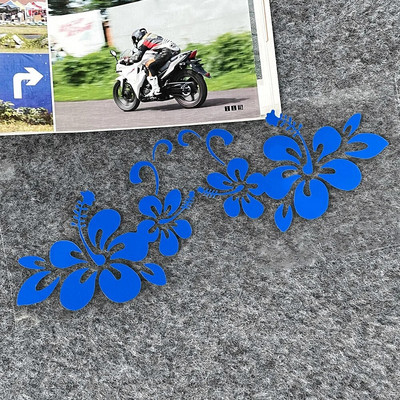 JDM Hawaiian Hibiscus Flower Reflective Αυτοκόλλητο Αυτοκόλλητο Διακόσμηση μοτοσικλέτας σκούτερ αμαξώματος αυτοκινήτου Αξεσουάρ αυτοκόλλητων προφυλακτήρα παρμπρίζ αυτοκινήτου