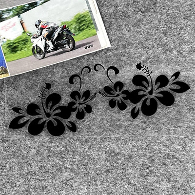 JDM Hawaiian Hibiscus Flower Reflective Αυτοκόλλητο Αυτοκόλλητο Διακόσμηση μοτοσικλέτας σκούτερ αμαξώματος αυτοκινήτου Αξεσουάρ αυτοκόλλητων προφυλακτήρα παρμπρίζ αυτοκινήτου
