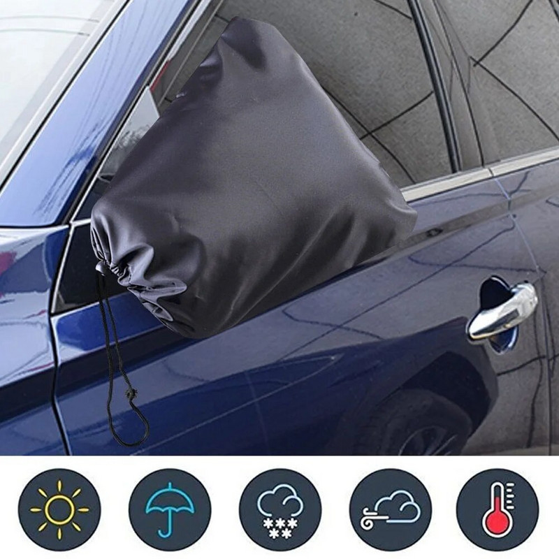 2Gb Snow Ice Winter Auto Auto aizmugures skata sānu spoguļa aizsalšanas aizsargs Ūdensizturīgs sānu spoguļa aizmugures skata vāka aizsardzība
