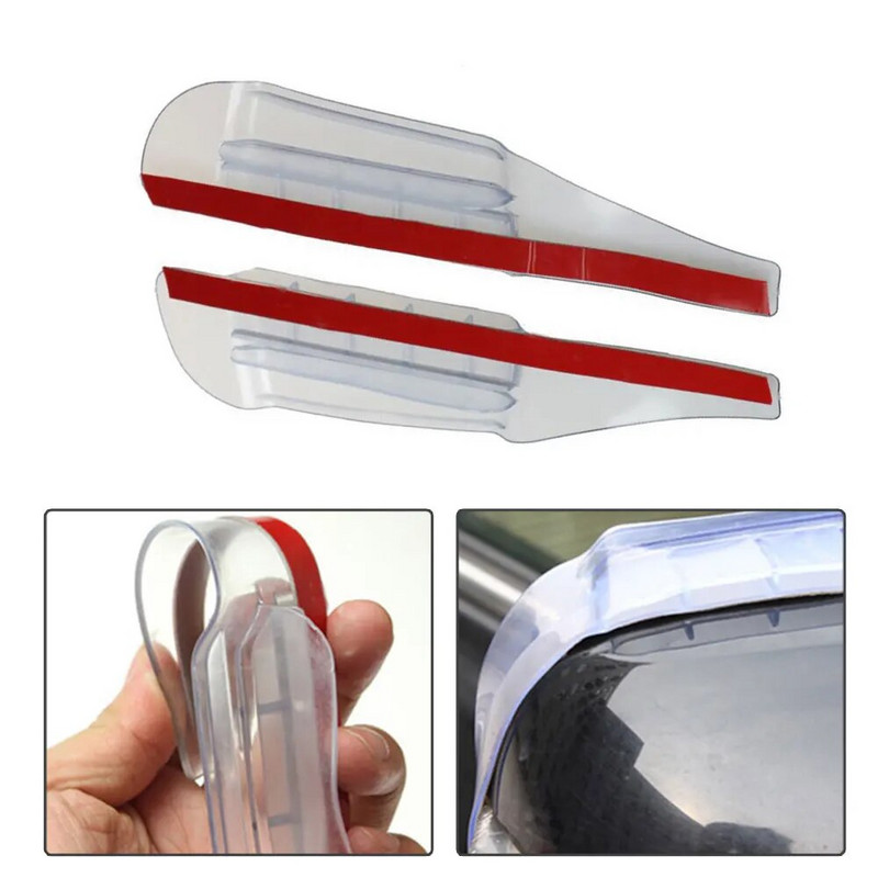 2TK õhukuivatusstiilis universaalne auto tahavaate peegel vihmakaitse päikesesirm Kulmude automaatne kaitse külgvaate peegli vihmakaitse