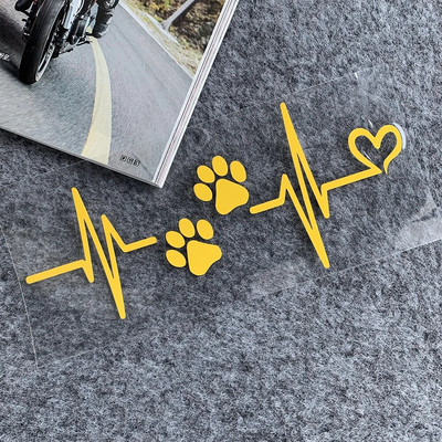 Heartbeat Dog Paw atstarojošas uzlīmes Motociklam Moto Moto Motorollera Body Decal Aksesuāri Piaggio Vespa 300 GTS PX Sprint