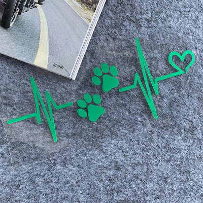 Heartbeat Dog Paw atstarojošas uzlīmes Motociklam Moto Moto Motorollera Body Decal Aksesuāri Piaggio Vespa 300 GTS PX Sprint