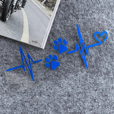 Heartbeat Dog Paw atstarojošas uzlīmes Motociklam Moto Moto Motorollera Body Decal Aksesuāri Piaggio Vespa 300 GTS PX Sprint