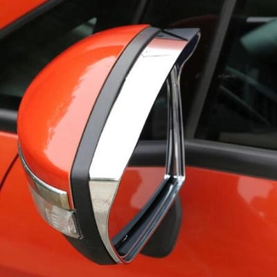 Car Rearview Mirror Chrome Acrylic Rain Eyebrow Visor Sticker for Ford Ecosport 2013 2014 2015 2016 2017