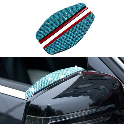 Auto tahavaatepeegli vihmakulmude ilmastikuriba Rhinestone`i auto tagavaate külgmiselt lume päikesesirm vihmakatte kaitse osad tarvikud