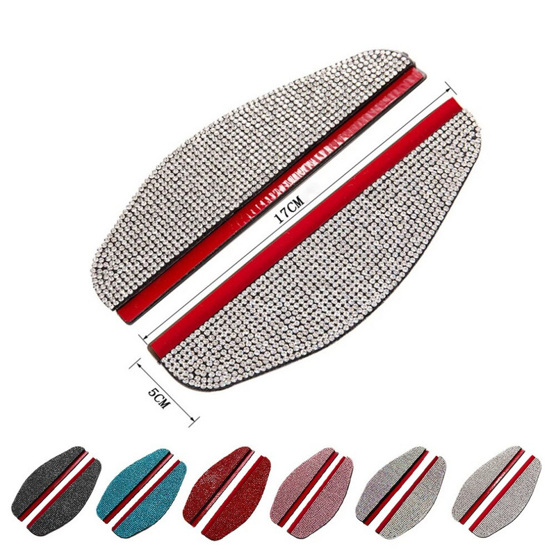 Auto tahavaatepeegli vihmakulmude ilmastikuriba Rhinestone`i auto tagavaate külgmiselt lume päikesesirm vihmakatte kaitse osad tarvikud