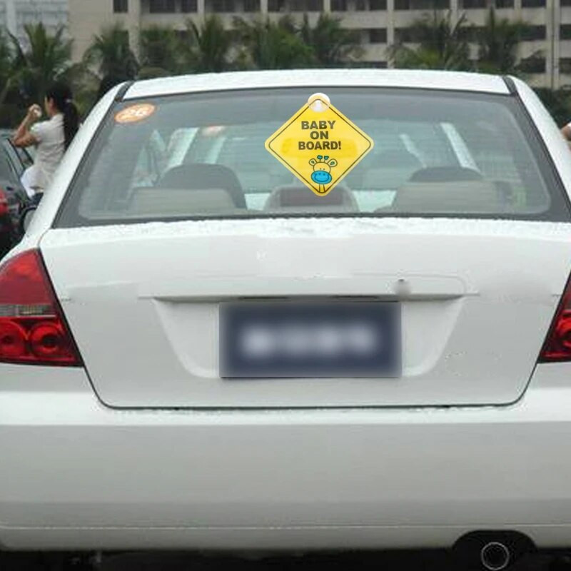 „Baby on Board“ lipdukas, skirtas saugos automobilio ženklui Atsargiai Įspėjamasis lipdukas Lango skelbimų lenta Nugarėlė Lipni lengvai montuojama D7YA