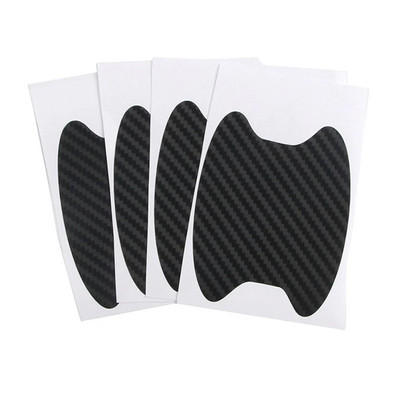 AQTQAQ 4 τεμ./Σετ Εξωτερικό αδιάβροχο αυτοκόλλητο μπολ αυτοκινήτου με υφή από ανθρακονήματα Λαβή πόρτας αυτοκινήτου Προστατευτικά αυτοκόλλητα από γρατσουνιές
