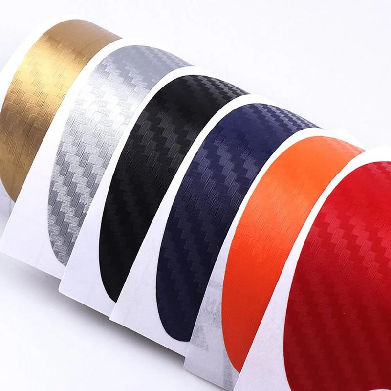 AQTQAQ 4 τεμ./Σετ Εξωτερικό αδιάβροχο αυτοκόλλητο μπολ αυτοκινήτου με υφή από ανθρακονήματα Λαβή πόρτας αυτοκινήτου Προστατευτικά αυτοκόλλητα από γρατσουνιές