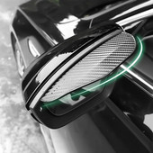2TK auto tahavaatepeegli vihmakulmude visiir, süsinikkiust auto tagavaate külgmiselt lume päikesesirm vihmakate auto peegli tarvikud