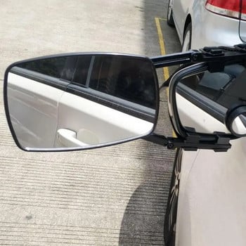 Огледало за теглене на кола Огледало за каравана Издръжливо и стабилно разтегателно огледало за кола Кемпинг Каравана Камион Черни аксесоари за кола