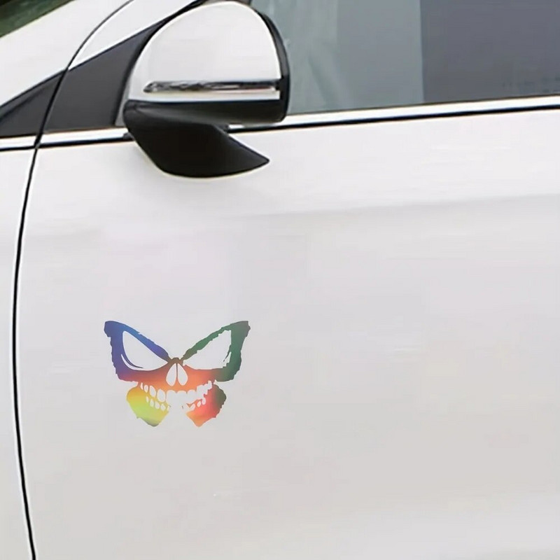 Αυτοκόλλητα μοτοσικλέτας Skull Butterfly για αγωνιστικό κράνος δεξαμενής καυσίμου αμαξώματος αδιάβροχα αυτοκόλλητα Κάλυμμα πόρτας προφυλακτήρα αυτοκινήτου γρατσουνιές διακόσμηση