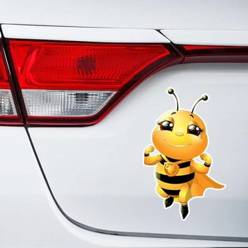 Αυτοκόλλητο αυτοκινήτου Cute little Bee Cartoon έντομα αδιάβροχο βινύλιο αυτοκόλλητα αξεσουάρ αυτοκινήτου Αυτοκόλλητο ντεκόρ