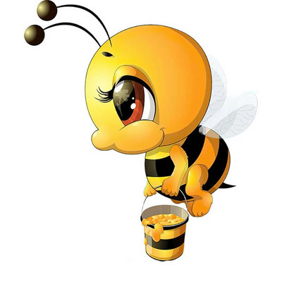 Automašīnas uzlīme Jauka, maza bite multfilma kukaiņu ūdensizturīga vinila uzlīme Automašīnas aksesuāri pašlīmējošs dekors