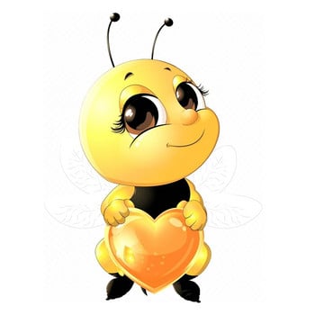 T316# Χαριτωμένη μικρή μέλισσα κινούμενα σχέδια αυτοκόλλητο τοίχου με έντομα Παιδικό υπνοδωμάτιο Διακόσμηση Αυτοκόλλητο Τουαλέτας Αυτοκόλλητο ψυγείου