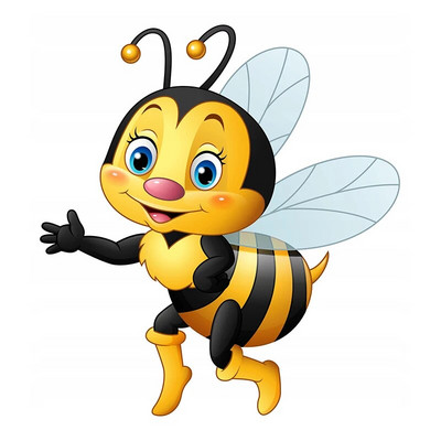 T316# Slatka mala pčelica, crtani kukac, zidna naljepnica, naljepnica za dječju spavaću sobu, naljepnica za hladnjak, WC