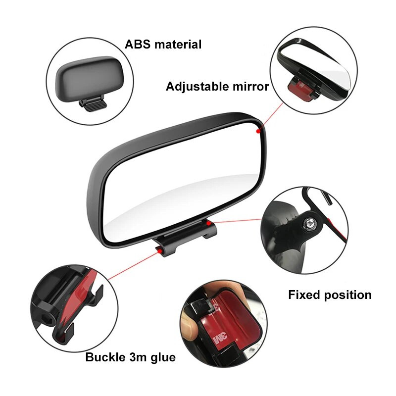 Autopeegel 360 kraadi reguleeritav lainurk külgmised tagumised peeglid pimeala Parkimise võimalus Lisatahavaatepeegel