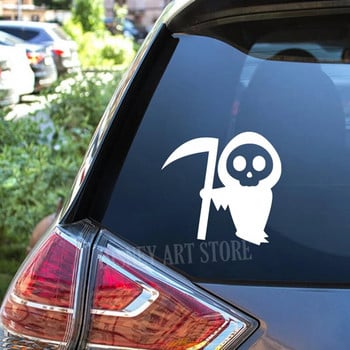 Grim Reaper Lurking Vinyl Sticker Decals Spooky Skeleton Peeker Стикери за автомобилен прозорец, броня, декорация на лаптоп