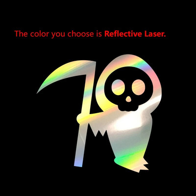 Grim Reaper Lurking Vinyl Sticker Decals Spooky Skeleton Peeker Naljepnice za prozor automobila, branik, ukras za prijenosno računalo