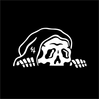 Grim Reaper Lurking Vinyl Sticker Decals Spooky Skeleton Peeker Naljepnice za prozor automobila, branik, ukras za prijenosno računalo