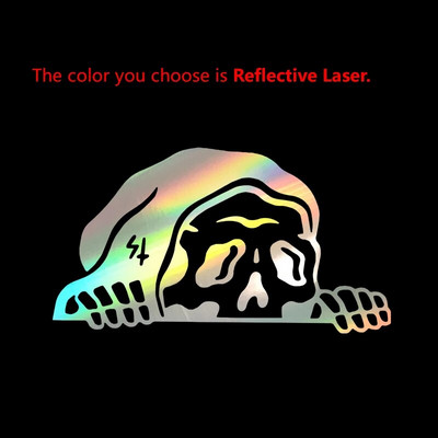 Grim Reaper Lurking Vinyl Sticker Decals Spooky Skeleton Peeker Naljepnice za prozor automobila, branik, ukras za prijenosno računalo