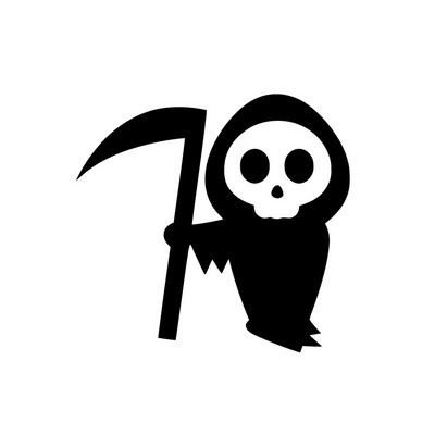 Grim Reaper Lurking Vinyl Sticker Decals Spooky Skeleton Peeker Naljepnice za prozor automobila, branik, ukras za prijenosno računalo