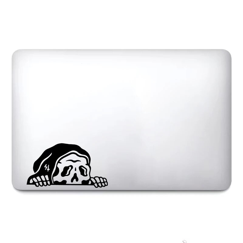 Grim Reaper Lurking Vinyl Sticker Decals Spooky Skeleton Peeker Naljepnice za prozor automobila, branik, ukras za prijenosno računalo