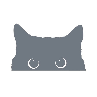 Vinilna naljepnica s mačkom koja viri Naljepnice za prozore na braniku automobila, smiješne slatke naljepnice s mačkama koje vire Ukrasne uklonjive naljepnice za prijenosno računalo