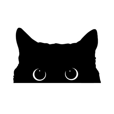 Vinilna naljepnica s mačkom koja viri Naljepnice za prozore na braniku automobila, smiješne slatke naljepnice s mačkama koje vire Ukrasne uklonjive naljepnice za prijenosno računalo