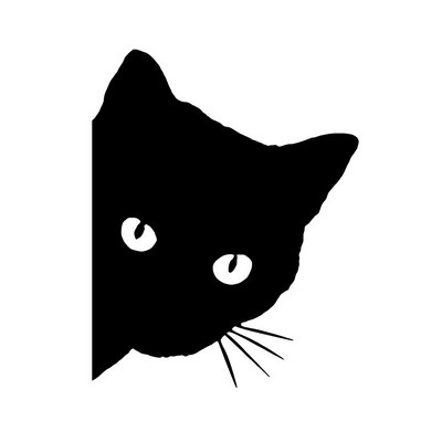 Vinilna naljepnica s mačkom koja viri Naljepnice za prozore na braniku automobila, smiješne slatke naljepnice s mačkama koje vire Ukrasne uklonjive naljepnice za prijenosno računalo