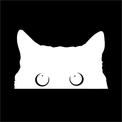 Vinilna naljepnica s mačkom koja viri Naljepnice za prozore na braniku automobila, smiješne slatke naljepnice s mačkama koje vire Ukrasne uklonjive naljepnice za prijenosno računalo