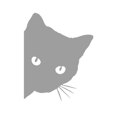 Vinilna naljepnica s mačkom koja viri Naljepnice za prozore na braniku automobila, smiješne slatke naljepnice s mačkama koje vire Ukrasne uklonjive naljepnice za prijenosno računalo