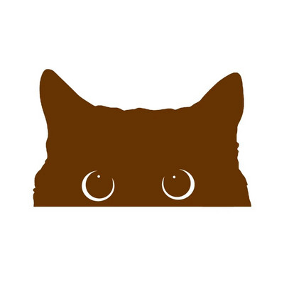 Vinilna naljepnica s mačkom koja viri Naljepnice za prozore na braniku automobila, smiješne slatke naljepnice s mačkama koje vire Ukrasne uklonjive naljepnice za prijenosno računalo