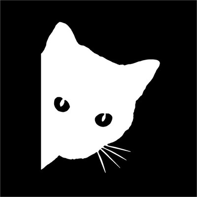 Vinilna naljepnica s mačkom koja viri Naljepnice za prozore na braniku automobila, smiješne slatke naljepnice s mačkama koje vire Ukrasne uklonjive naljepnice za prijenosno računalo