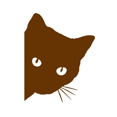 Vinilna naljepnica s mačkom koja viri Naljepnice za prozore na braniku automobila, smiješne slatke naljepnice s mačkama koje vire Ukrasne uklonjive naljepnice za prijenosno računalo