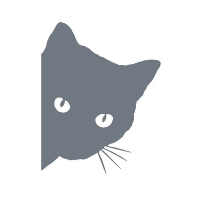 Vinilna naljepnica s mačkom koja viri Naljepnice za prozore na braniku automobila, smiješne slatke naljepnice s mačkama koje vire Ukrasne uklonjive naljepnice za prijenosno računalo