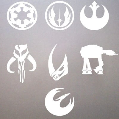 Varietate de autocolante de perete de vinil Sci-Fi, Cool Imperial Rebel Alliance ORDER Logo Vinyl Decal Stickers pentru decorarea mașinii laptopului