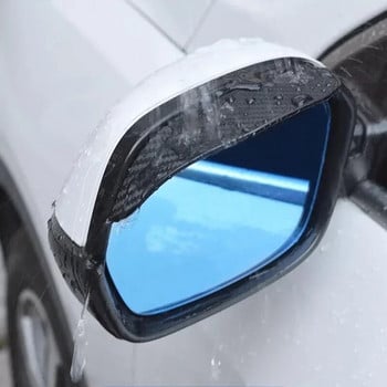 2бр. Черно прозрачно универсално огледало за обратно виждане за кола Rain Eyebrow Auto Car Rear View Side Rain Shield Snow Guard Shade Protector